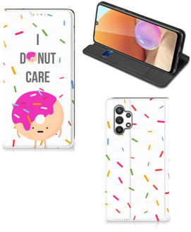 B2Ctelecom Bookcase met Quotes Samsung Galaxy A32 4G Smartphone Hoesje Cadeautjes voor Meisjes Donut