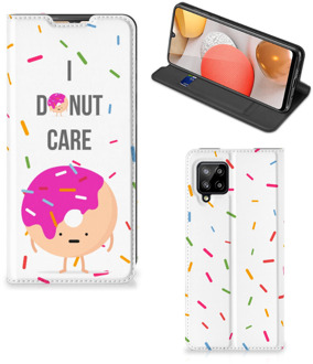 B2Ctelecom Bookcase met Quotes Samsung Galaxy A42 Smartphone Hoesje Cadeautjes voor Meisjes Donut