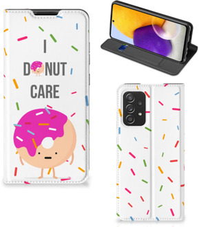 B2Ctelecom Bookcase met Quotes Samsung Galaxy A72 (5G/4G) Smartphone Hoesje Cadeautjes voor Meisjes Donut