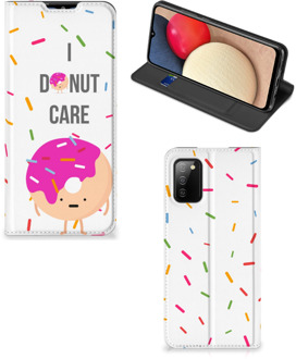 B2Ctelecom Bookcase met Quotes Samsung Galaxy M02s | A02s Smartphone Hoesje Cadeautjes voor Meisjes Donut