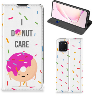 B2Ctelecom Bookcase met Quotes Samsung Galaxy Note 10 Lite Smartphone Hoesje Cadeautjes voor Meisjes Donut