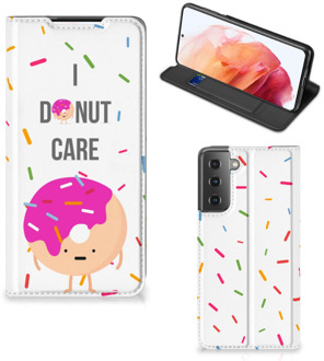 B2Ctelecom Bookcase met Quotes Samsung Galaxy S21 Smartphone Hoesje Cadeautjes voor Meisjes Donut