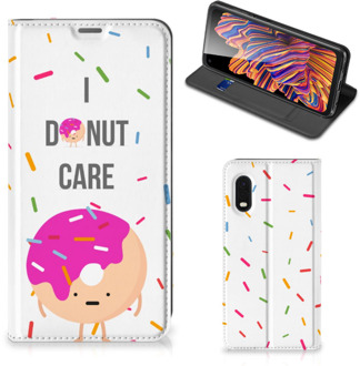 B2Ctelecom Bookcase met Quotes Samsung Xcover Pro Smartphone Hoesje Cadeautjes voor Meisjes Donut