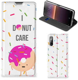 B2Ctelecom Bookcase met Quotes Sony Xperia L4 Smartphone Hoesje Cadeautjes voor Meisjes Donut