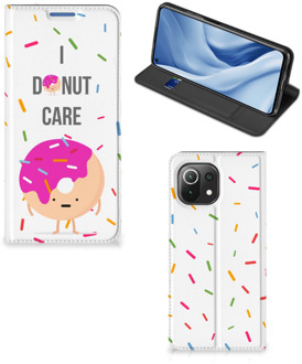 B2Ctelecom Bookcase met Quotes Xiaomi Mi 11 Lite Smartphone Hoesje Cadeautjes voor Meisjes Donut