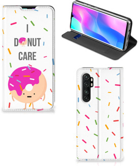 B2Ctelecom Bookcase met Quotes Xiaomi Mi Note 10 Lite Smartphone Hoesje Cadeautjes voor Meisjes Donut