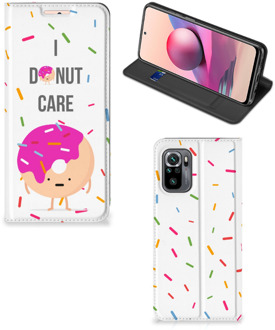 B2Ctelecom Bookcase met Quotes Xiaomi Redmi Note 10 4G | 10S Smartphone Hoesje Cadeautjes voor Meisjes Donut