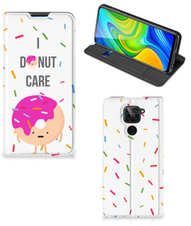 B2Ctelecom Bookcase met Quotes Xiaomi Redmi Note 9 Smartphone Hoesje Cadeautjes voor Meisjes Donut