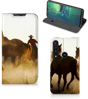 B2Ctelecom Bookcase Motorola G8 Plus Smart Cover Cowboy