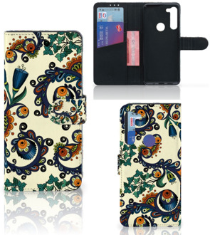 B2Ctelecom Bookcase Motorola G8 Power Hoesje Barok Flower