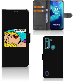 B2Ctelecom Bookcase Motorola G8 Power Lite Hoesje Popart Oh Yes