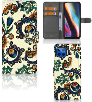 B2Ctelecom Bookcase Motorola Moto G 5G Plus Hoesje Barok Flower