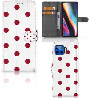 B2Ctelecom Bookcase Motorola Moto G 5G Plus Hoesje Cherries