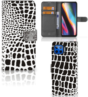 B2Ctelecom Bookcase Motorola Moto G 5G Plus Telefoon Hoesje Slangenprint