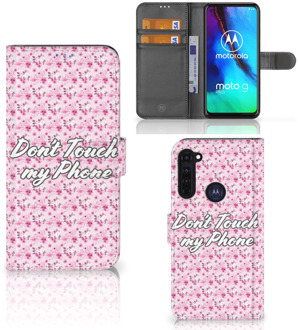 B2Ctelecom Bookcase Motorola Moto G Pro Hoesje Flowers Pink DTMP