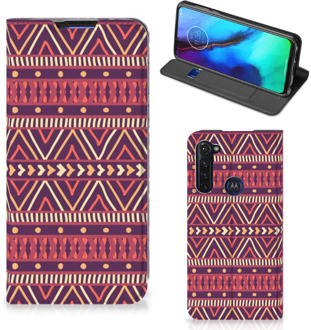 B2Ctelecom Bookcase Motorola Moto G Pro Smart Cover Aztec Purple