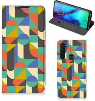 B2Ctelecom Bookcase Motorola Moto G Pro Smart Cover Funky Retro