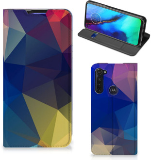 B2Ctelecom Bookcase Motorola Moto G Pro Telefoon Hoesje Polygon Dark