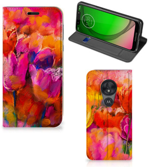 B2Ctelecom Bookcase Motorola Moto G7 Play Tulpen