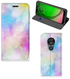 B2Ctelecom Bookcase Motorola Moto G7 Play Watercolor Light