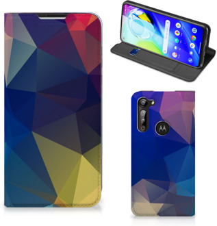 B2Ctelecom Bookcase Motorola Moto G8 Power Telefoon Hoesje Polygon Dark