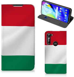 B2Ctelecom Bookcase Motorola Moto G8 Power Telefoonhoesje met Pasjeshouder Hongaarse Vlag