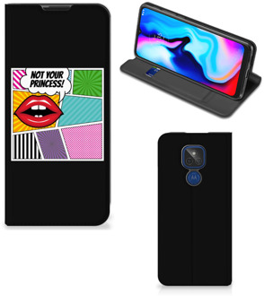 B2Ctelecom Bookcase Motorola Moto G9 Play Telefoonhoesje Popart Princess