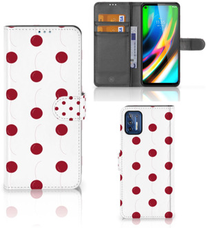 B2Ctelecom Bookcase Motorola Moto G9 Plus Hoesje Cherries