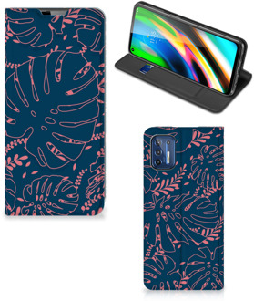 B2Ctelecom Bookcase Motorola Moto G9 Plus Smartphone Hoesje Palm Leaves