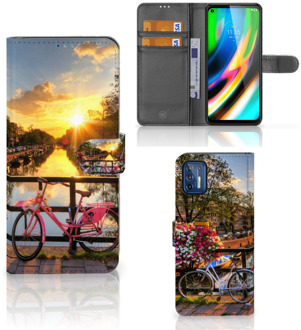 B2Ctelecom Bookcase Motorola Moto G9 Plus Telefoon Hoesje Amsterdamse Grachten