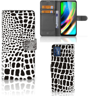 B2Ctelecom Bookcase Motorola Moto G9 Plus Telefoon Hoesje Slangenprint