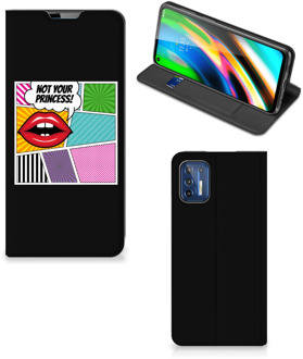 B2Ctelecom Bookcase Motorola Moto G9 Plus Telefoonhoesje Popart Princess