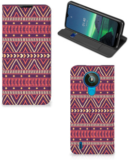 B2Ctelecom Bookcase Nokia 1.4 Smart Cover Aztec Purple