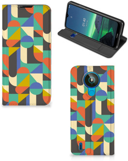 B2Ctelecom Bookcase Nokia 1.4 Smart Cover Funky Retro