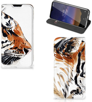 B2Ctelecom Bookcase Nokia 2.2 Watercolor Tiger