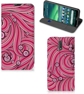 B2Ctelecom Bookcase Nokia 2.3 Swirl Pink