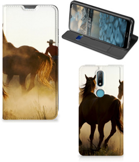 B2Ctelecom Bookcase Nokia 2.4 Smart Cover Cowboy