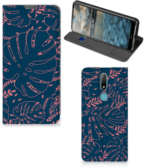 B2Ctelecom Bookcase Nokia 2.4 Smartphone Hoesje Palm Leaves