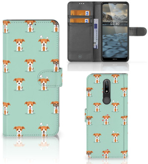 B2Ctelecom Bookcase Nokia 2.4 Smartphone Hoesje Pups