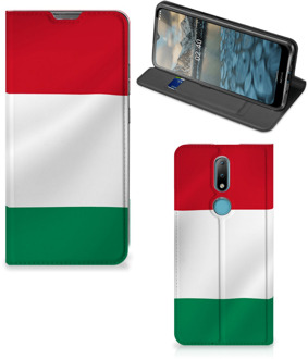 B2Ctelecom Bookcase Nokia 2.4 Telefoonhoesje met Pasjeshouder Hongaarse Vlag