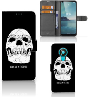 B2Ctelecom Bookcase Nokia 3.4 GSM Hoesje Skull Eyes