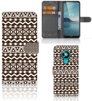 B2Ctelecom Bookcase Nokia 3.4 Hoesje Aztec Brown