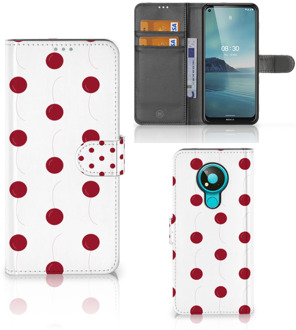 B2Ctelecom Bookcase Nokia 3.4 Hoesje Cherries