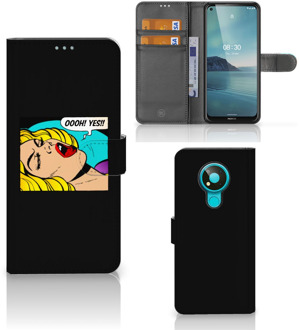 B2Ctelecom Bookcase Nokia 3.4 Hoesje Popart Oh Yes