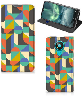 B2Ctelecom Bookcase Nokia 3.4 Smart Cover Funky Retro