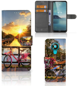 B2Ctelecom Bookcase Nokia 3.4 Telefoon Hoesje Amsterdamse Grachten