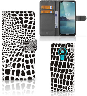 B2Ctelecom Bookcase Nokia 3.4 Telefoon Hoesje Slangenprint