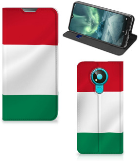 B2Ctelecom Bookcase Nokia 3.4 Telefoonhoesje met Pasjeshouder Hongaarse Vlag