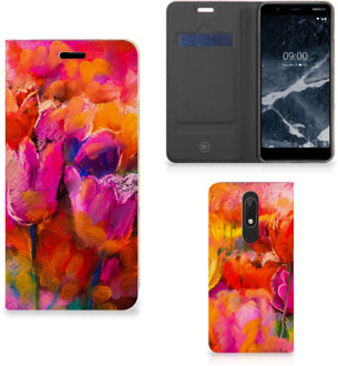 B2Ctelecom Bookcase Nokia 5.1 (2018) Tulpen