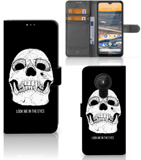 B2Ctelecom Bookcase Nokia 5.3 GSM Hoesje Skull Eyes